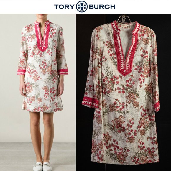 Tory Burch Dresses & Skirts - Tory Burch Floral Print Tunic Dress Small EUC